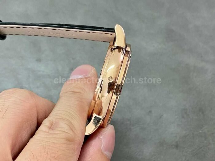 PP Factory Patek Philippe Celestial Moon 44mm 6104R-001 Rose Gold Diamond Bezel Leather Black Dial - Image 5