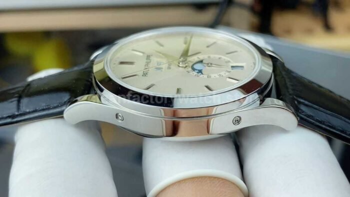 PPF Factory Patek Philippe Annual Calendar 5396G-011 White Gold Leather Strap Silver Dial - Image 3