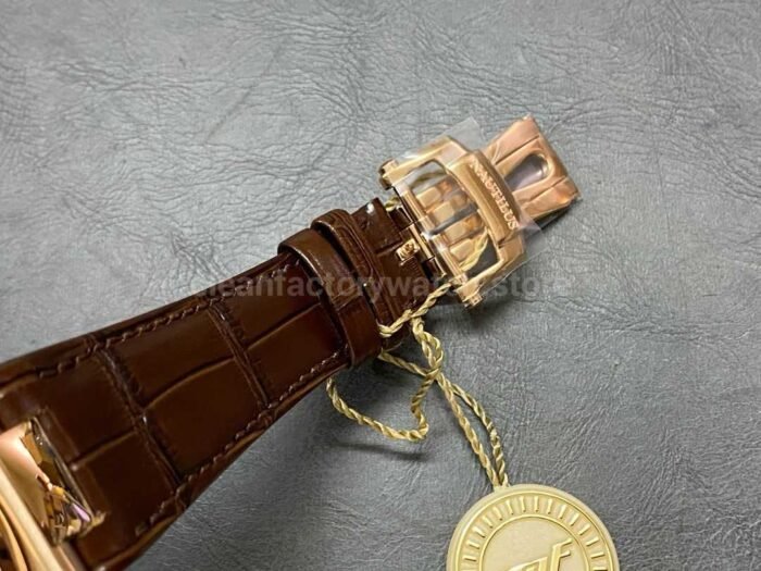 PPF Factory Patek Philippe Nautilus 40mm 5712G-001 Rose Gold Leather Brown Dial - Image 8