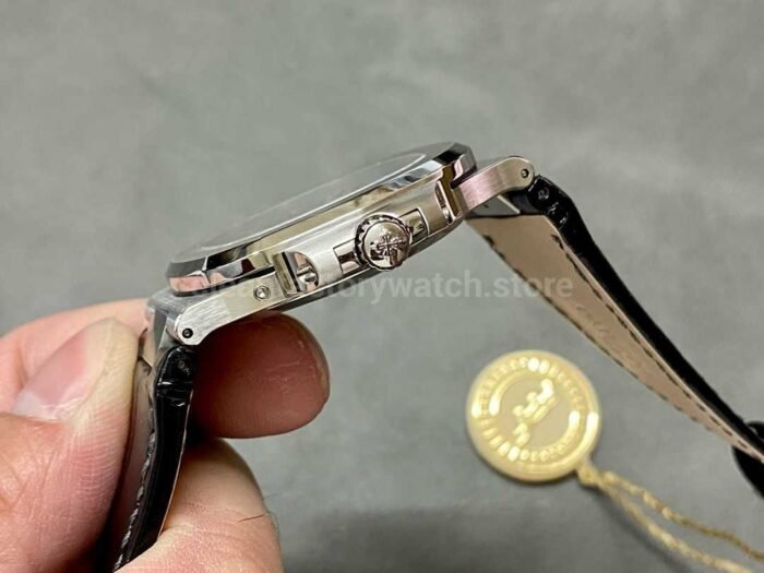 PPF Factory Patek Philippe Nautilus 40mm 5712G-001 White Gold Leather Blue Dial - Image 6