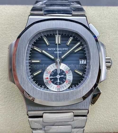PPF Factory Patek Philippe Nautilus 5980 40.5mm Full Steel Light Blue Dial (7) PPF Factory Patek Philippe Nautilus 5980 40.5mm Full Steel Light Blue Dial - Image 1