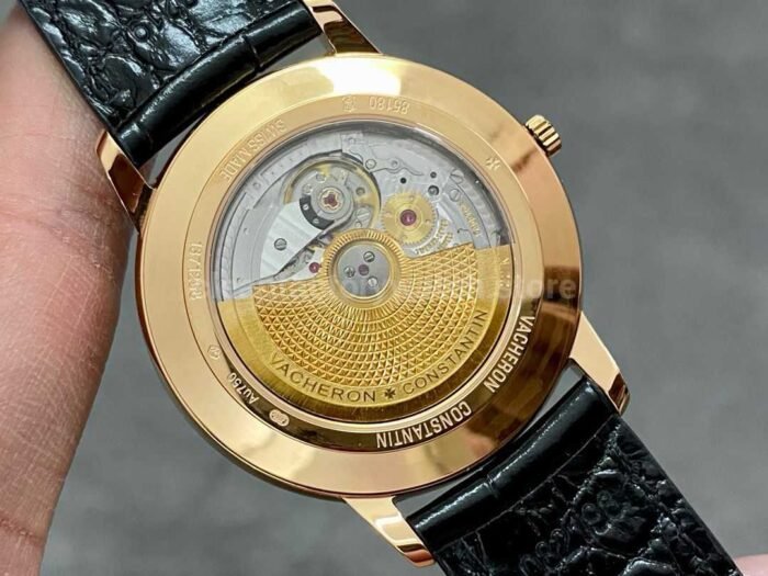 PPF Factory Vacheron Constantin Patrimony 85180/000G-9230 40mm Rose Gold Leather Strap Black Dial - Image 7