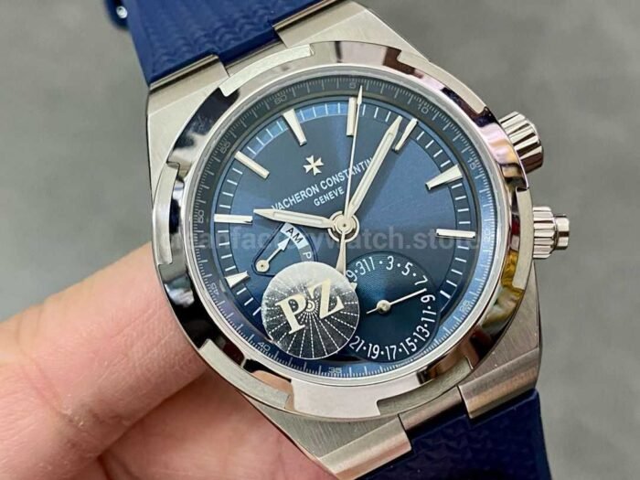 PZ Factory Vacheron Constantin Overseas Dual Time 7900V/110A-B334 41mm Steel Rubber Strap Blue Dial - Image 2