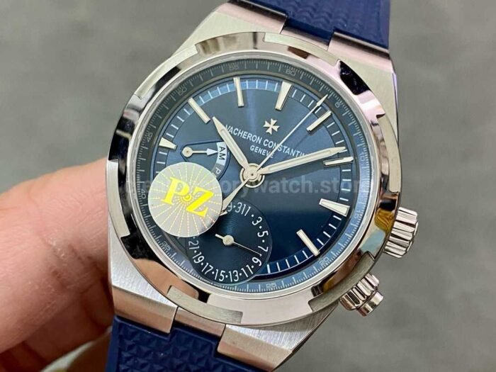 PZ Factory Vacheron Constantin Overseas Dual Time 7900V/110A-B334 41mm Steel Rubber Strap Blue Dial - Image 3