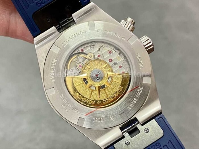 PZ Factory Vacheron Constantin Overseas Dual Time 7900V/110A-B334 41mm Steel Rubber Strap Blue Dial - Image 6