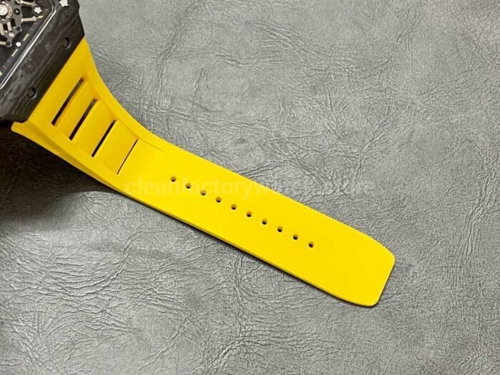 Sonic Factory Richard Mille RM 35-01 43mm Carbon Fiber Yellow Rubber Strap Skeletonized Dial - Image 9