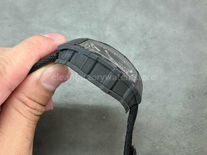 T Factory Richard Mille RM35 02 44.5mm Carbon Fiber Textile Strap Skeletonized Dial 3 Super Clone Watch,Clean Factory Watch