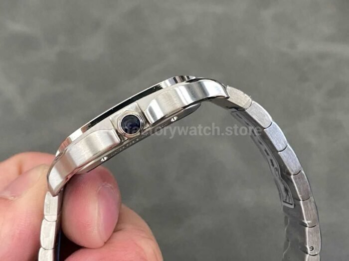 THB Factory Cartier Santos WHSA0015 39.8mm Full Steel Silver Roman Numerals Skeleton Dial - Image 6