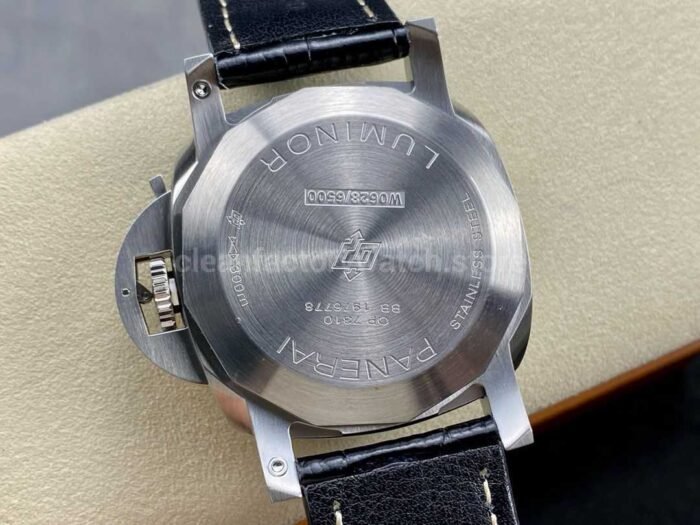 TTF Factory Panerai Luminor Marina 1950 3 Days Automatic PAM 01312 Steel Leather Strap Arabic Numerals Black Dial - Image 7