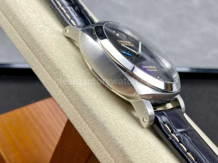 TTF Factory Panerai Luminor Marina 1950 3 Days Automatic PAM 01312 Steel Leather Strap Arabic Numerals Black Dial - Image 5