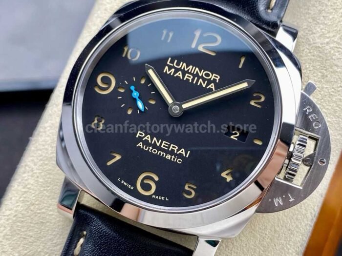 TTF Factory Panerai Luminor Marina 1950 3 Days Automatic PAM01359 Steel Leather Strap Arabic Numerals Black Dial - Image 3