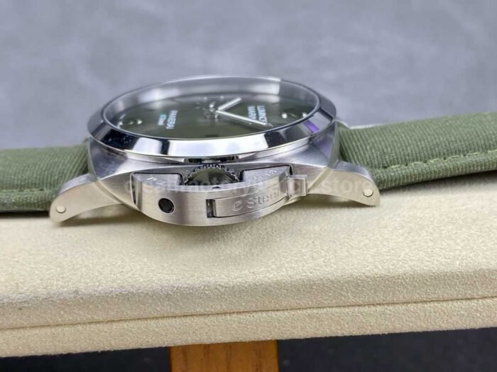 TTF Factory Panerai Luminor Marina PAM 01356 Steel Textile Strap Arabic Numerals Green Dial - Image 6