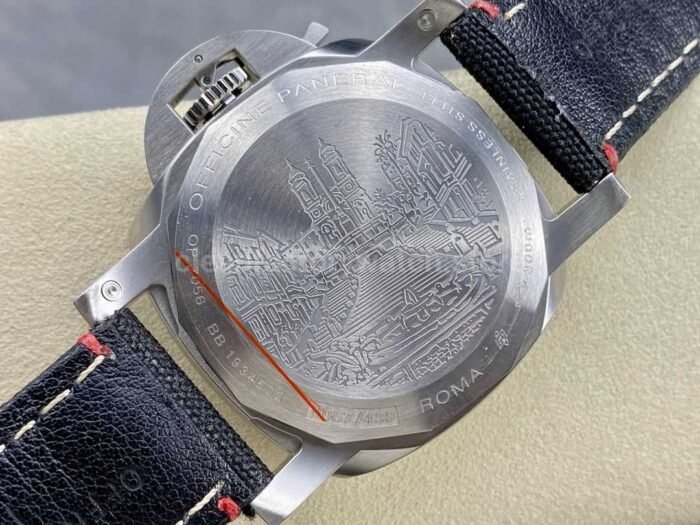 TTF Factory Panerai Luminor Marina PAM1025 Steel Textile Strap Arabic Numerals Black Dial - Image 7