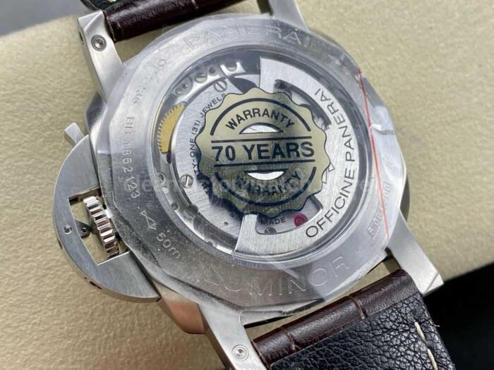 TTF Factory Panerai Luminor Marina PAM01116 Steel Leather Strap Arabic Numerals Olive Green Dial - Image 7
