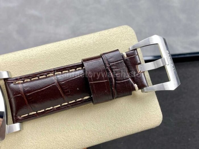 TTF Factory Panerai Luminor Marina PAM01116 Steel Leather Strap Arabic Numerals Olive Green Dial - Image 8