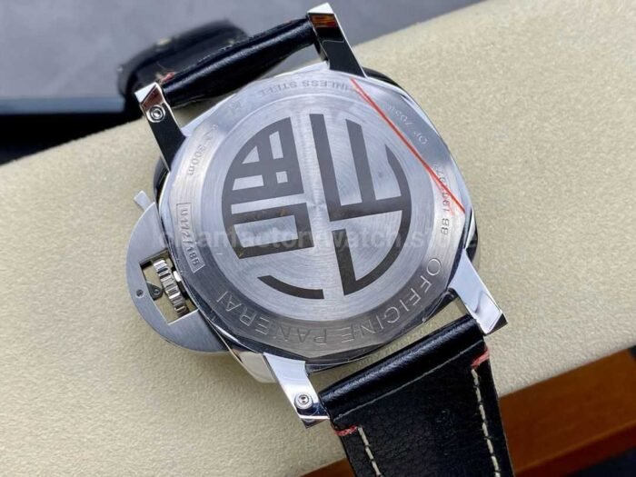 TTF Factory Panerai Luminor Marina PAM910 Steel Leather Strap Arabic Numerals Black Dial - Image 7