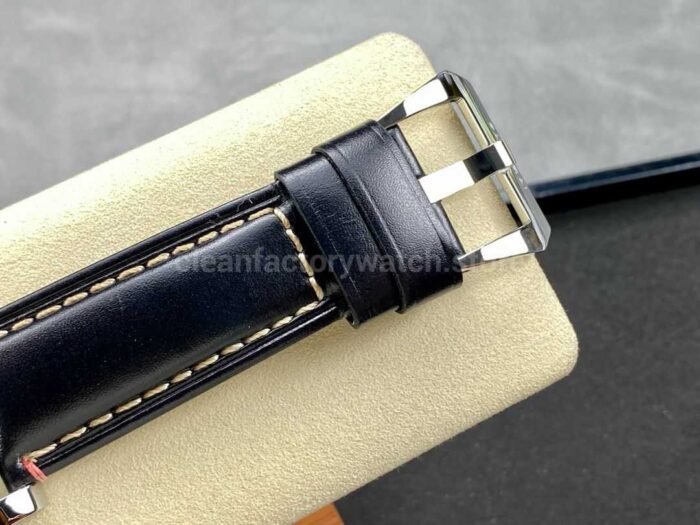 TTF Factory Panerai Luminor Marina PAM910 Steel Leather Strap Arabic Numerals Black Dial - Image 8