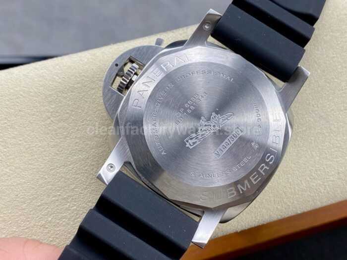 TTF Factory Panerai Submersible PAM 01229 Steel Rubber Strap Black Dial 2 Super Clone Watch,Clean Factory Watch