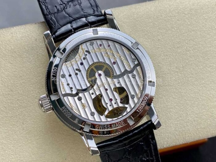 TUR Factory Vacheron Constantin Tourbillon Traditionnelle 89000/000P-9843 42mm Steel Leather Strap White Dial - Image 7
