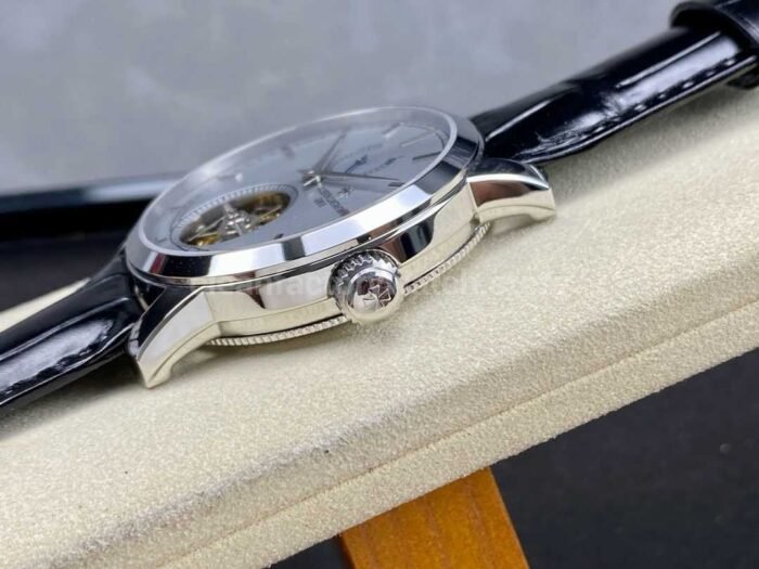 TUR Factory Vacheron Constantin Tourbillon Traditionnelle 89000/000P-9843 42mm Steel Leather Strap White Dial - Image 6