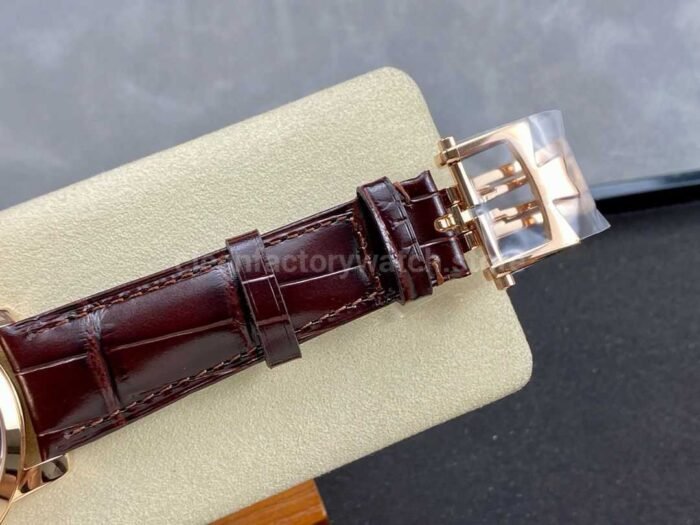 TUR Factory Vacheron Constantin Tourbillon Traditionnelle 89000/000R-9655 42mm Rose Gold Leather Strap White Dial - Image 8