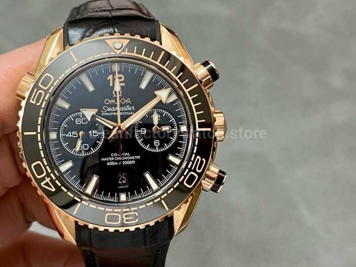 TW Factory Omega Seamaster Planet Ocean Chronograph 215.63.46.51.01.001 44.25mm Rose Gold Leat 9 Super Clone Watch,Clean Factory Watch