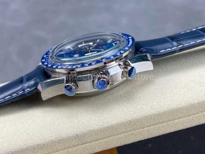 TW Factory Omega Speedmaster Moonphase 304.33.44.52.03.001 44.25mm Steel Leather Strap Blue Dial 4 Super Clone Watch,Clean Factory Watch
