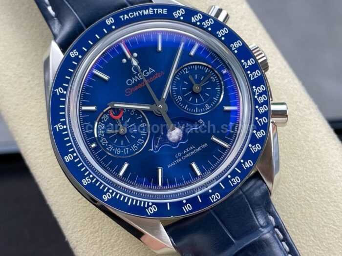 TW Factory Omega Speedmaster Moonphase 304.33.44.52.03.001 44.25mm Steel Leather Strap Blue Dial 7 Super Clone Watch,Clean Factory Watch