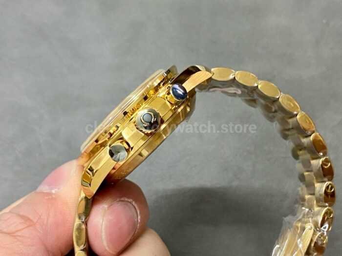 TW Factory Omega Speedmaster Professional 310.60.42.50.99.001 42mm Full Yellow Gold Champagne Dial 8 Super Clone Watch,Clean Factory Watch
