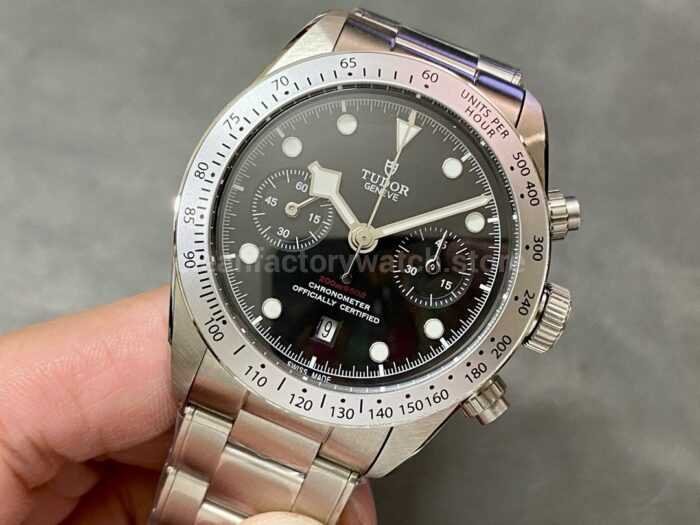 TW Factory Tudor Black Bay Chrono 79350 41mm Full Steel Black Dial 7 Super Clone Watch,Clean Factory Watch