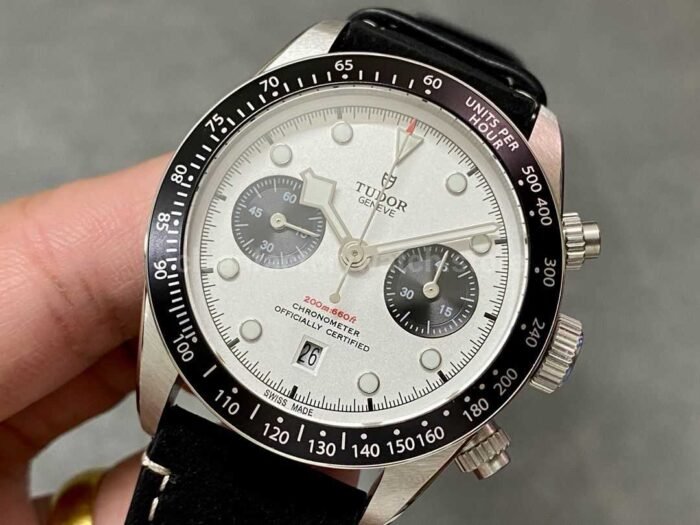 TW Factory Tudor Black Bay Chrono M79360N-0006 41mm Steel Leather Strap White Dial - Image 3