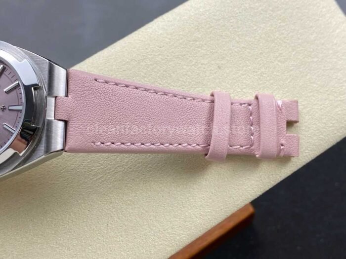 TW Factory Vacheron Constantin women's model 4605V/200A-B971 35mm Steel Leather Strap Pink Dial - Image 8
