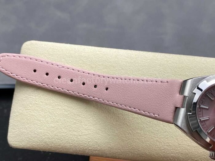 TW Factory Vacheron Constantin women's model 4605V/200A-B971 35mm Steel Leather Strap Pink Dial - Image 9