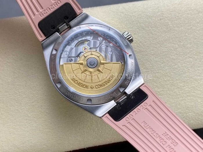 TW Factory Vacheron Constantin women's model 4605V/200A-B971 35mm Steel Rubber Strap Pink Dial - Image 7