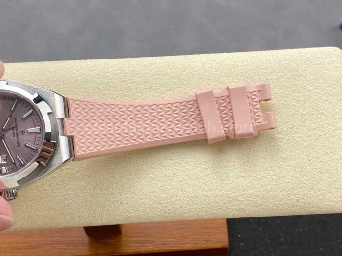 TW Factory Vacheron Constantin women's model 4605V/200A-B971 35mm Steel Rubber Strap Pink Dial - Image 8