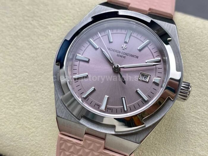 TW Factory Vacheron Constantin women's model 4605V/200A-B971 35mm Steel Rubber Strap Pink Dial - Image 3