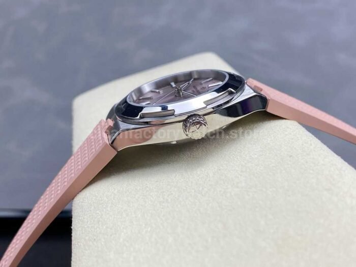 TW Factory Vacheron Constantin women's model 4605V/200A-B971 35mm Steel Rubber Strap Pink Dial - Image 6