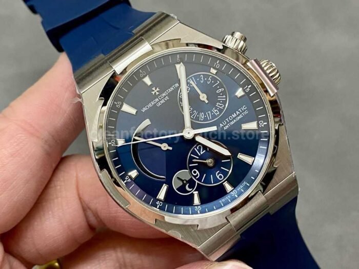 TWA Factory Vacheron Constantin Overseas Dual Time 47450/000A-9039 42mm Steel Rubber Strap Blue Dial - Image 2