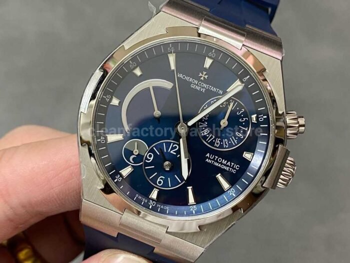 TWA Factory Vacheron Constantin Overseas Dual Time 47450/000A-9039 42mm Steel Rubber Strap Blue Dial - Image 3