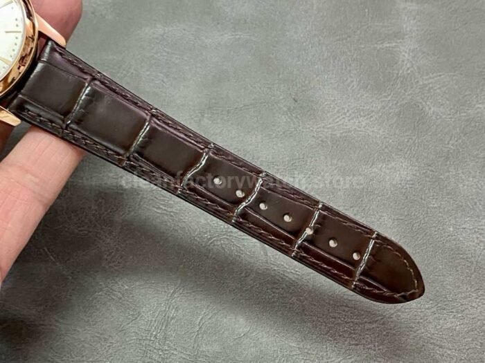 TWS Factory Vacheron Constantin Retrograde Calendar 4010U/000R-B329 42.5mm Rose Gold Leather Strap White Dial - Image 9