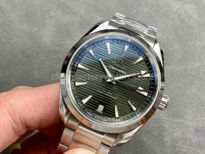 VS Factory Omega Seamaster Aqua Terra 220.10.41.21.01.001 41mm Full Steel Olive Green Dial 2 Super Clone Watch,Clean Factory Watch