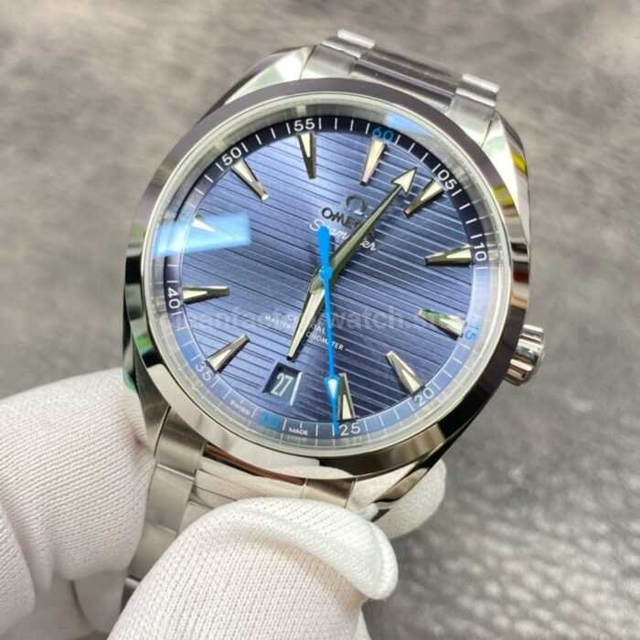 VS Factory Omega Seamaster Aqua Terra 220.10.41.21.03.002 41mm Full Steel Blue Dial 1 Super Clone Watch,Clean Factory Watch