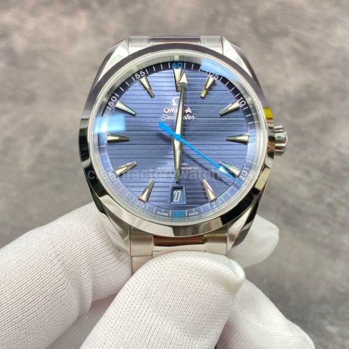 VS Factory Omega Seamaster Aqua Terra 220.10.41.21.03.002 41mm Full Steel Blue Dial 3 Super Clone Watch,Clean Factory Watch