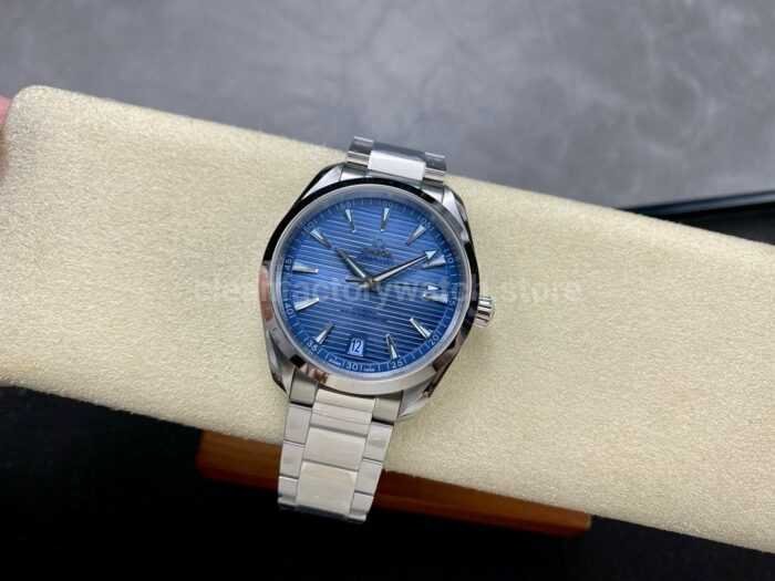 VS Factory Omega Seamaster Aqua Terra 220.10.41.21.03.005 41mm Full Steel Blue Dial 2 Super Clone Watch,Clean Factory Watch