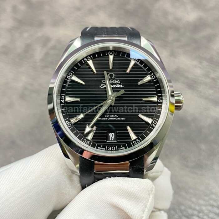 VS Factory Omega Seamaster Aqua Terra 220.12.41.21.01.001 41mm Steel Rubber Strap Black Dial 5 Super Clone Watch,Clean Factory Watch