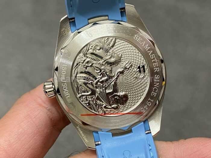 VS Factory Omega Seamaster Aqua Terra 220.12.41.21.03.008 41mm Steel Rubber Strap Blue Dial 4 Super Clone Watch,Clean Factory Watch