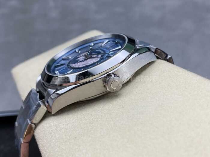 VS Factory Omega Seamaster Aqua Terra Worldtimer 220.10.43.22.03.001 43mm Full Steel Blue Dial 7 Super Clone Watch,Clean Factory Watch