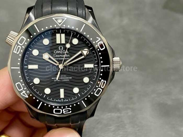 VS Factory Omega Seamaster Diver 300 M 210.92.44.20.01.001 43.5mm Ceramic Rubber Strap Black Dial 2 Super Clone Watch,Clean Factory Watch