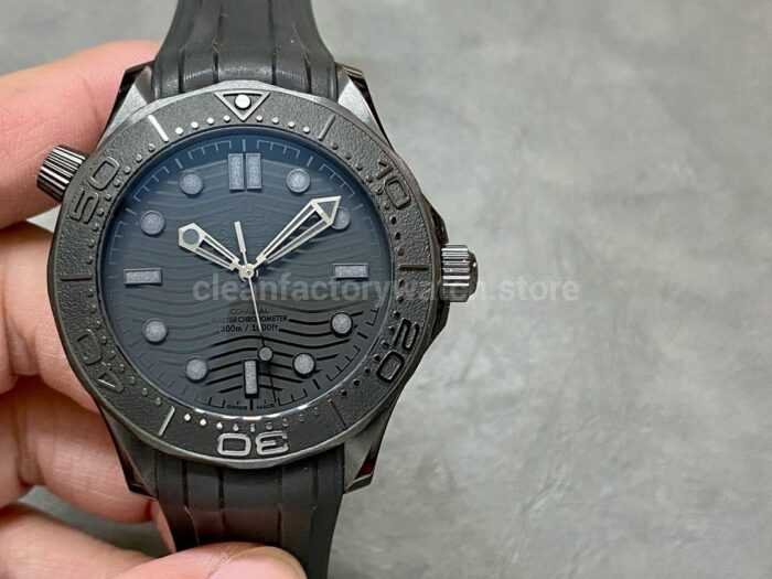 VS Factory Omega Seamaster Diver 300 M 210.92.44.20.01.003 43.5mm Ceramic Rubber Strap Black Dial 2 Super Clone Watch,Clean Factory Watch