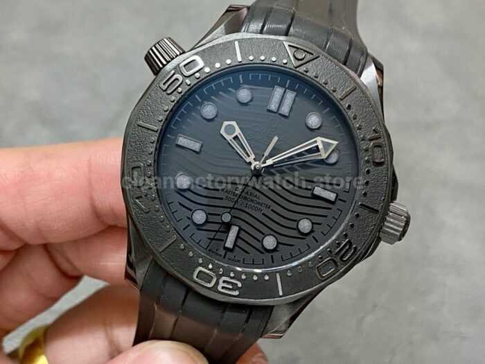 VS Factory Omega Seamaster Diver 300 M 210.92.44.20.01.003 43.5mm Ceramic Rubber Strap Black Dial 8 Super Clone Watch,Clean Factory Watch